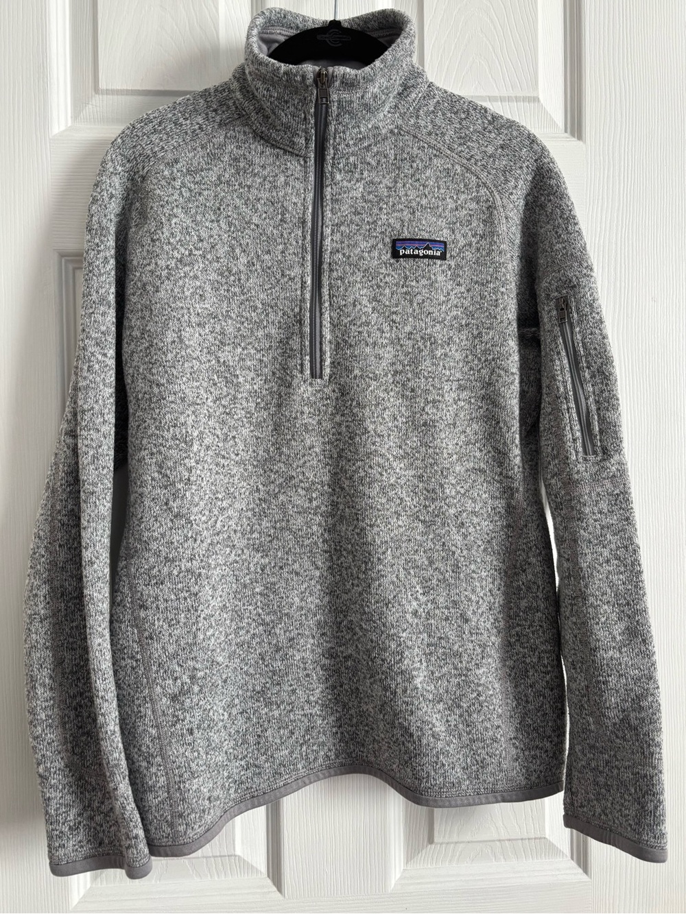 Patagonia Women's Better Sweater 1/4-Zip Fleece | Size Medium |Birch White | EUC